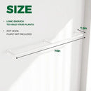 Bamworld Hanging Planters for Indoor Plants Plant Hanger Indoor Hanging Plant Holder Window Plant Shelves Metal Rod(Pot&Plant Not Included) 70in White by GreenHaven Gardens