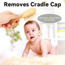 Goat Baby Hair Brush Set, Safe Natural Hair Care Kit with Wooden Soft Bristles Brush Comb Green Silicone Bath Brush for Newborns Toddlers (3pcs Set) by TinyTreasures Baby Boutique