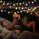 9.85Ft String Lights 20 Cute Pink Pompoms 20 LEDs Rose Fairy Lights Garland Battey Operated with Timer Flower Lights for Bedroom Kids Room Party Birthday Wedding Valentines Decorations by CozyNest Decor