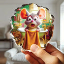 3D Mouse Sticker - Shower - Mousehole Wall Sticker Decal - Removable Bathroom Decor - Kids Room - Peel & Stick - Whimsical Home Decor - MICESTERPIECE by CozyNest Decor