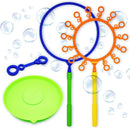 Giant Bubble Wand Set for Kids and Adults with Concentrated Refill, Fun Outdoor and Indoor Activity for Girls, Boys, Toddlers and Children to Enjoy by TinyTreasures Baby Boutique