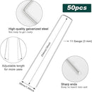 FEED GARDEN 10 Inch 50 Pack Galvanized Landscape Staples 11 Gauge Anti-Rust Garden Stakes Landscaping Fabric SOD Pins Yard Stakes for Weed Barrier Fabric by CozyNest Decor