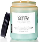 M&SENSE Candle Oceanic Breeze Scented, 19.4oz 110 Hour Long Lasting 2 Wick Pineapple & Mango Scent Natural Soy Candles for Home Scented for Stress Relief & Women/Men by CozyNest Decor