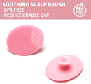 Goat Baby Hair Brush Set, Wooden Comb Massage Scalp Comb, Safe Natural Hair Care Kit, Soft Silicone Bath Brush for Newborns Toddlers (Brush Set+ Pink Massager) by TinyTreasures Baby Boutique