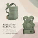 WildBird - Aerial Carrier - 7 to 45 lbs - for Moms, Dads & Caregivers - 100% Natural European Linen Fibers - Versatile & Adjustable - Large Size - Acadian Fabric by TinyTreasures Baby Boutique