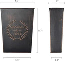 LESEN Rustic Metal Wall Planter Country Home Hanging Wall Vase Pocket for Plants or Flower Indoor or Outdoor Farmhouse Wall Decor,Set of 2 by GreenHaven Gardens