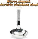 FJNATINH Stainless Steel Wok Spatula and Ladle Tool, Mirror Polished Cooking Utensils Set Metal Wok Accessories with Wooden Handle,Easy to Clean Kitchen Utensils,Sliver by CozyNest Decor