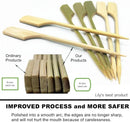 HOPELF 10 inch Bamboo Paddle Picks Skewers for Shish Kabob，Fruit Kabobs，BBQ，Kitchen，Grilling，Barbeque Snacks.Wood pick More Size Choices 3.5''/ 4.7''/ 7''/ 10'' (Pack of 100) by GreenHaven Gardens