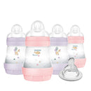 MAM 5oz Easy Start Anti-Colic Baby Bottles, Slow Flow with Bonus Medium Flow Nipple, Reduces Colic, Gas, & Reflux, Easy-to-Clean, BPA-Free, Baby Bottles for Newborns, 0-3 Months by TinyTreasures Baby Boutique
