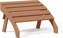 WestinTrends Dylan Outdoor Patio HDPE Adirondack Ottoman Footrest, Teak by CozyNest Decor