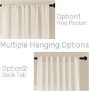 Joydeco Linen Curtains 2 Panel Set, Light Filtering, Ivory Linen Curtains 90 Inch Cream Drapes with Rod Pocket Back Tab (90" L x 37" W) by CozyNest Decor