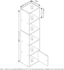 Furinno Luder Shelf Bookcase with 1 Door Storage Cabinet, Blackwood by TinyTreasures Baby Boutique