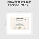 Homeforia 15x18 Diploma White Wood Frame, High End Oak 15 x 18 Certificate Frames with Mat 11 x 14, 15by15 Document Frame Matted to 11by14, Graduation Wooden Frames, Tempered Glass, Wall Kit, Set of 1 by CozyNest Decor