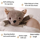 Love By Emi Baby Music Lovey Brown Bulldog, Baby Sleep Soother for Crib & Cuddle Bedtime, White Noise with Heartbeat & Lullaby, Plush Sound Machine Toy, Stuffed Animal for Newborns, Infants & Toddlers by TinyTreasures Baby Boutique