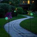 Garden Decor for Outside,3 Pcs Luminous Insect Garden Decorative Stakes,Glow in The Dark Bee Lights Metal Yard Art,Waterproof Outdoor Spring Lawn Patio Pathway Decoration for Mom,Women,Grandma by CozyNest Decor