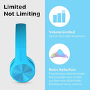LilGadgets Connect+ Pro Wired Kids Headphones for School w/Microphone, Volume Limiting & Noise Reduction Over-Ear Headset with Cord, SharePort Technology & SoftTouch Padding, Blue Headphones for Kids by TinyTreasures Baby Boutique