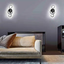 XEYOU 22W Modern Wall Sconce Lighting Indoor LED Creative Wall Light Fixture Music Symbol Art Decoration Wall Lamp for Living Room Bedroom Stair Corridor (Black 6000Kelvin) by CozyNest Decor