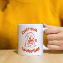 JINYO Funny Dog Coffee Mug, Dog Lovers Gifts for Women Men, Dog Gifts for Women,Dog Coffee Mug,Everything is Figureoutable Cup,Dog Mugs For Dog Lovers, Dog Cup, 11oz by CozyNest Decor