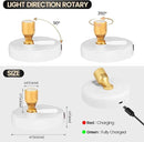 Rechargeable Spotlight, Battery Operated Picture Lights with Remote, Cordless Plant Spot Light Indoor, LED Accent Lighting, Dimmable Uplight for Tree Painting Artwork Photo Dartboard Decor by CozyNest Decor