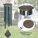 Wind Chimes Outdoor Large Deep Tone, 44 Inches Sympathy Wind Chimes Tuned Soothing Melody, Memorial Wind-Chime with 6 Heavy Tubes for Outside Decoration, Garden/Yard. Green