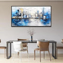 ZUITINGHUA Black Framed Canvas Wall Art For Living Room Large Wall Decor For Office Bedroom Decorations Blue Landscape Pictures Abstraction Paintings Artwork Aesthetic Mural Home Decor 30x60 In by CozyNest Decor