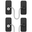 AOSITE Mini Fridge Locks for Kids No Drill Refrigerator Locks for Adults Cupboard Lock Child Safety Locks for Cabinets Drawer Locks Freezer Lock Baby Proofing (Black, 2) by TinyTreasures Baby Boutique
