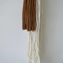 2Pcs Macrame Wall Hanging Boho Home Decor Fiber Art with Sphere Knots Tassels Handmade Yarn Art for Bedroom Living Room Office Entryway by CozyNest Decor