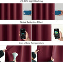 MIULEE Wine Red Back Tab Blackout Curtains 84 Inch Length 2 Panels Set for Living Room Bedroom Privacy, Rod Pocket/Pinch Pleat Thermal Insulated Room Darkening Pleated Light Blocking Drapes by TinyTreasures Baby Boutique