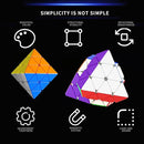 Pyramid Speed Cube Face Turning Octahedron Cube Octahedron stickerless Speed Cube Puzzle Triangle Magic Cube Puzzle Toy for Kids and Adults by TinyTreasures Baby Boutique