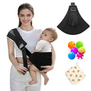 Baby Sling Carrier - Adjustable Baby Sling 2025 Upgraded Toddler Sling Comfortable Baby Wrap Carriers Ergonomic-Designed, Travel Friendly Carrying 10-45 Lbs(Black) by TinyTreasures Baby Boutique