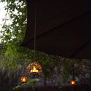 Solar Lights Outdoor Hanging Lanterns, ZHONGXIN Beaded Copper Wire Ball Candle Holder with Solar Tea Lights, Perfect for Home, Garden, Backyard, Pergola, Patio Umbrella, Tree, Window Decor-Set of 4 by GreenHaven Gardens