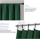 Simplebrand Blackout Extra 10ft Curtains for Patio 120 Inches Long 2 Panels Set, Solid Thermal Insulated Energy Saving Rod Pocket Window Treatment Curtains Blackout Drapes, 50" Wx120 L, Ever Green by TinyTreasures Baby Boutique