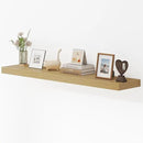 Dreamland 48 Inches Floating Shelves for Wall, 9.3" Deep Long Floating Shelves Set of 1, Large Display & Storage Shelf, Wall Shelf for Bathroom Bedroom Living Room Kitchen Office, Oak by CozyNest Decor