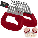 GORILLA GRIP BPA-Free Chicken Shredder Meat Claws, Sharp Stainless Steel Food Shredding Fork, Comfortable Handle, Easily Shred Pulled Pork, Taco Meats, Kitchen Smoker BBQ Tool, Dishwasher Safe, Red by GreenHaven Gardens