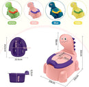 Potty Seat Baby Training Chair Boys Girls Toddler Dinosaur Comfortable children 1-5 years old Baby toilet Animal seat with lid back potty trainer (Pink) by TinyTreasures Baby Boutique