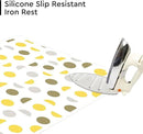 Encasa XO Ironing Mat/Pad (Large 48"x28") with 3mm Padding & Silicone Iron Rest for Steam Pressing on Tabletop or Bed - Heat Resistant, Portable, Quilting & Travel Blanket - Yellow Moon by CozyNest Decor