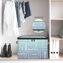 Custom Storage Basket with Name, Personalized Storage Bins with Zipper Lid, Foldable Fabric Storage Box Large capacity with Handle Green Blue Gradient by TinyTreasures Baby Boutique