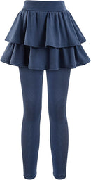 Girls School Uniform Pants Leggings with Skirts Stretch Warm Jegging 4-12 Years by TinyTreasures Baby Boutique