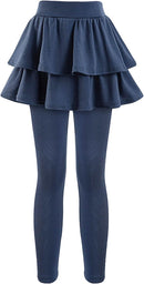Girls School Uniform Pants Leggings with Skirts Stretch Warm Jegging 4-12 Years by TinyTreasures Baby Boutique