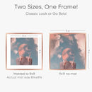 Homeforia 11x11 Rose Gold Picture Frame, High End Metal 11 by 11 Square Frames with Mat 9 x 9 Photo, 11by11 Poster Frame Matted to 9x9 inch Art, Wall Hanging Frames, Tempered Glass, Wall Kit, Set of 1 by CozyNest Decor