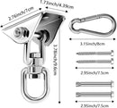 Heavy Duty Swing Hangers for Wooden Sets 1200 LB Capacity Hammock Hanger 360 Swivel Stainless Steel Swing Hardware Accessories for Porch Playground Yoga Heavy Bag Sliver | Pack of 5 by GreenHaven Gardens