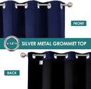 ChrisDowa 100% Blackout Curtains for Bedroom with Black Liner, 2 Thick Layers Total Blackout Thermal Insulated Grommet Window Curtains 2 Panels Set (Navy Blue, 52 x 72 Inch) by TinyTreasures Baby Boutique