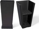 La Jolíe Muse Tall Planters 20 Inch, Flower Pot Pack 2, Patio Deck Indoor Outdoor Garden Tree Planters (Black) by GreenHaven Gardens