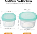 U-Taste 3oz 6oz Small Storage Containers: Food Grade Liquid-Silicone Freezer Box with Airtight Lid, Microwave Safe with Clear Measurements, Reusable for Meal Prepping Portion (Set of 4, Aqua Sky) by TinyTreasures Baby Boutique