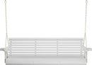 Amish Casual 6 Foot Roll Back Porch Swing with Cup Holders in Semi-Solid White Stain - Amish Made in The USA from Treated Pine Heavy Duty 700 Lb. Weight Capacity by GreenHaven Gardens