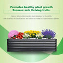 GARDMAX 6x3x1FT Raised Garden Bed Kit, Metal Planter Boxes Outdoor with Easy Assembly, Large Garden Bed for Vegetables, Fruits, Flower, Herbs Rectangle Dark Grey by CozyNest Decor