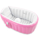 Inflatable Baby Bathtub, Portable Infant Toddler Bathing Tub Non Slip Travel Bathtub Mini Air Swimming Pool Kids Thick Foldable Shower Basin with Air Pump, Pink by TinyTreasures Baby Boutique