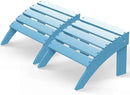 GREENVINES Adirondack-Ottoman | Set of 2 | HDPE Plastic | Outdoor Footrest | All Weather | Foot Rest | Foot Stool | Arctic | for Adirondack Chair | for Patio Backyard Pool by CozyNest Decor