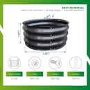 GARDMAX 2x2x1FT Galvanized Round Raised Garden Bed Kit, Metal Planter Boxes Outdoor with Easy Assembly, Large Garden Bed for Vegetables, Fruits, Flower, Herbs Dark Gray by CozyNest Decor