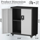 Locking Storage Cabinet,Steel Garage Cabinet with Wheels,Utility Tool Cabinet1 for Garage,Home Office and Warehouse by CozyNest Decor